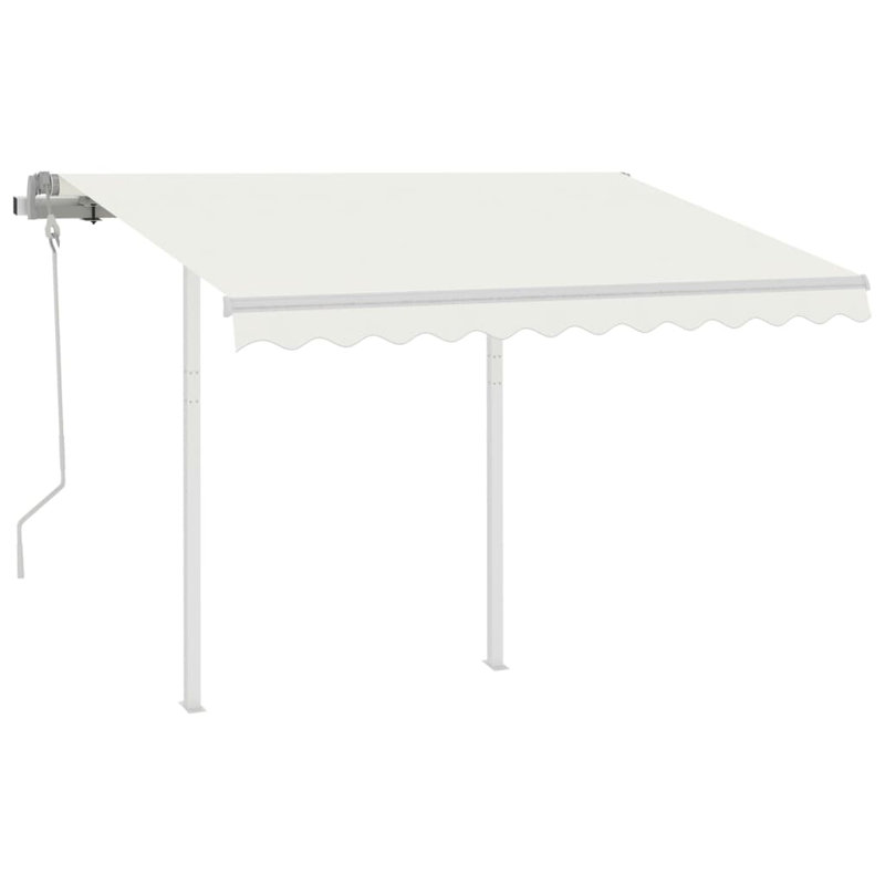 Auvent en métal blanc VidaXL, H 96,5 po x l 118,1 po, Blanc