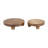 Round Wood Set Of 2 Riser Trays - 10.0" x 10.0" x 3.0"-564639290