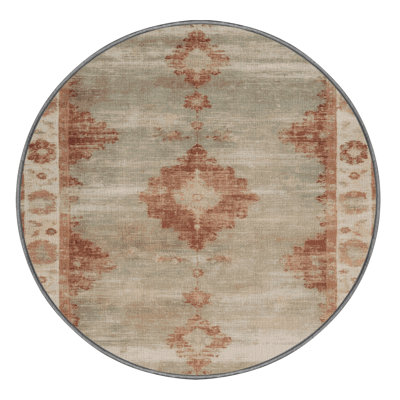 Machine Washable Overdyed Gray Area Rug