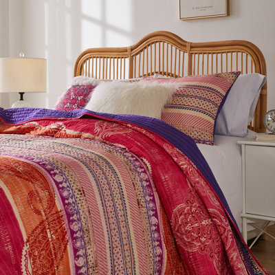 Ensemble de courtepointe 3 pièces pour grand lit Greenland Home Fashions Aurora, 105 x 95 pouces