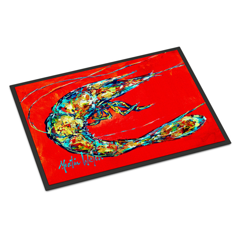 Tapis d’extérieur anti-dérapant à bouillie crevette, Rectangle 1 pi 6 po x 2 pi 3 po