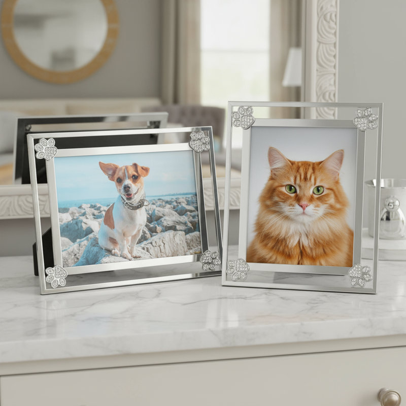 Paw Print Metal Picture Frame, 5" x 7"
