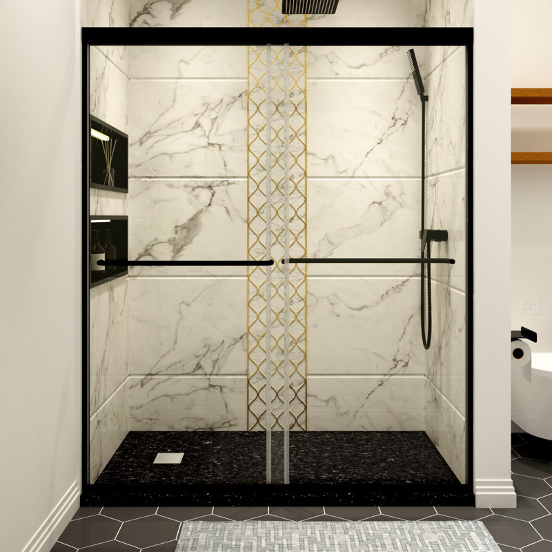 Portes de douche, Noir mat