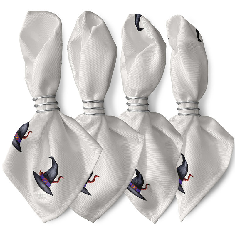 Moskell Polyester Novelty Napkins, Ivory
