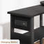 Table d'appoint rotative à 360 ° avec station de charge et sac de rangement, table de bout mobile avec 6 roulettes verrouillables pour le salon et la chambre à coucher-430480857