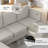 5-Piece L-Shaped Modular Sectional Sofa-1431732288