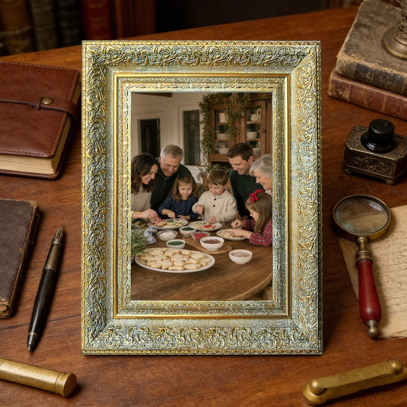 Cadre antique indémodable 1pc pour photos et photos de famille 8 "x 10", Antique Gold, 1, 8" x 10"