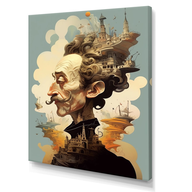 Reproduction sur toile de Dali, H 44 po x l 34 po x P 1,5 po, Toile tendue