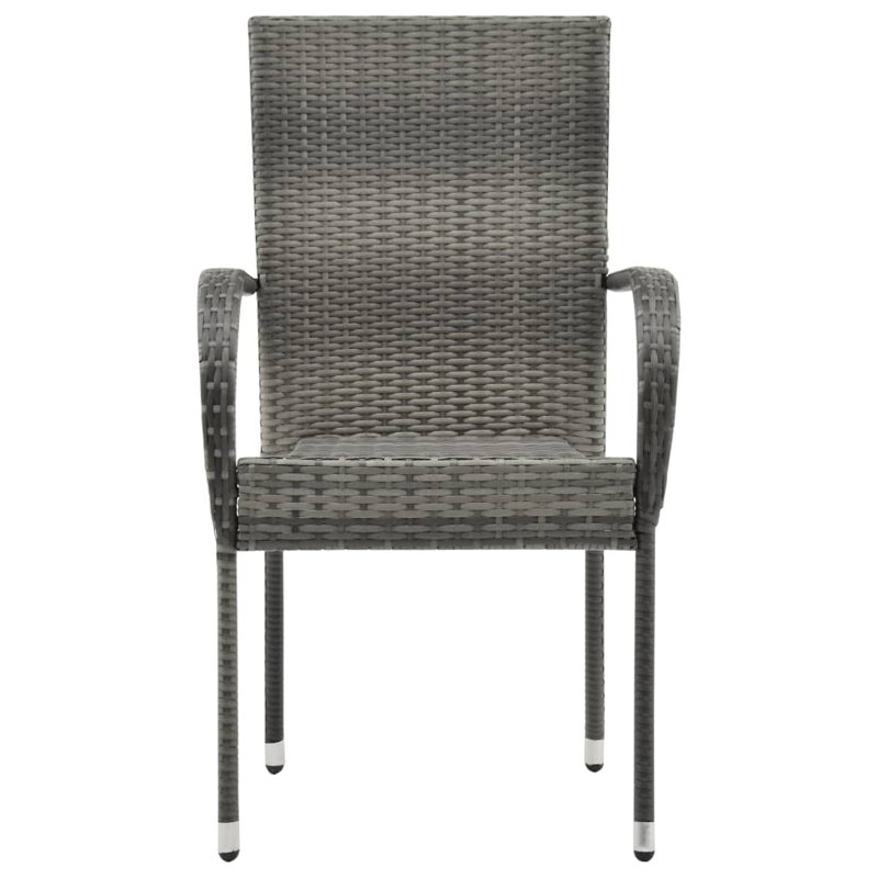 Yurig Stacking Patio Dining Armchair with Cushion