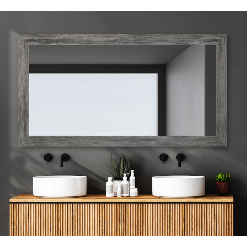 Engineered Wood Flat Wall Mirror, 33" x 54"