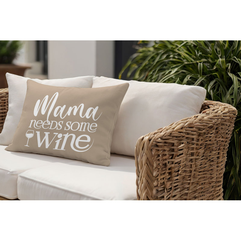 Davey Outdoor Reversible Throw Pillow, 18"H x 25"W, Beige