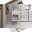 Lavabo pour salle de bain Sutcliffe, blanc-657446148