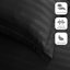 Noso Premium Hotel Quality Satin Stripe Duvet Cover Set with Pillowcases-955622306-955622237