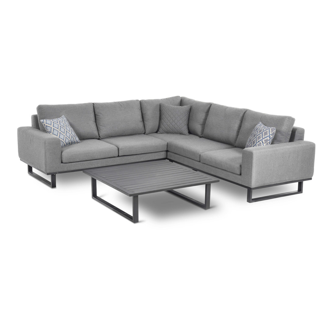 Lyndhurst Outdoor Fabric Corner Group - Grey