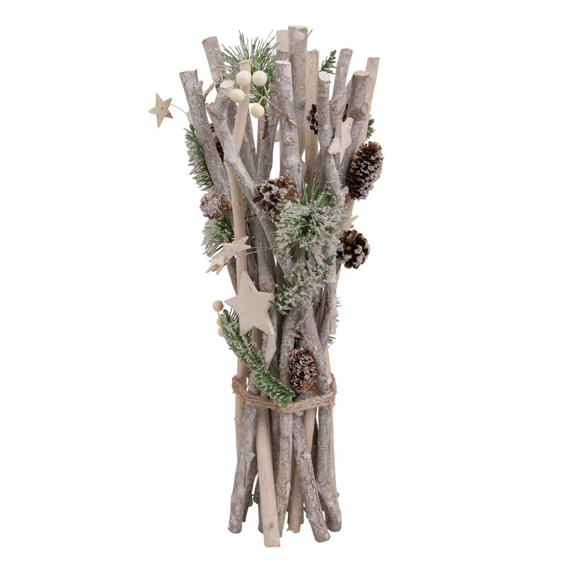 Ensemble de branches naturelles 18 "avec étoiles et baies