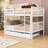 Full Over Full Wooden Bunk Bed With Twin Trundle And Convertible Design-747908695