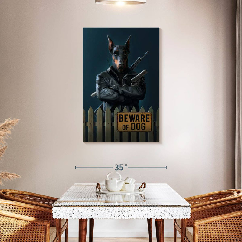 Ketti Beware Of Dog, 36" H x 24" W