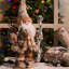 Debout père noël Faux Fur Figurine-33118998