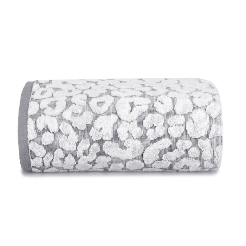 Everlin Leopard Print, Chrome, Bath Towel - 1 Pack