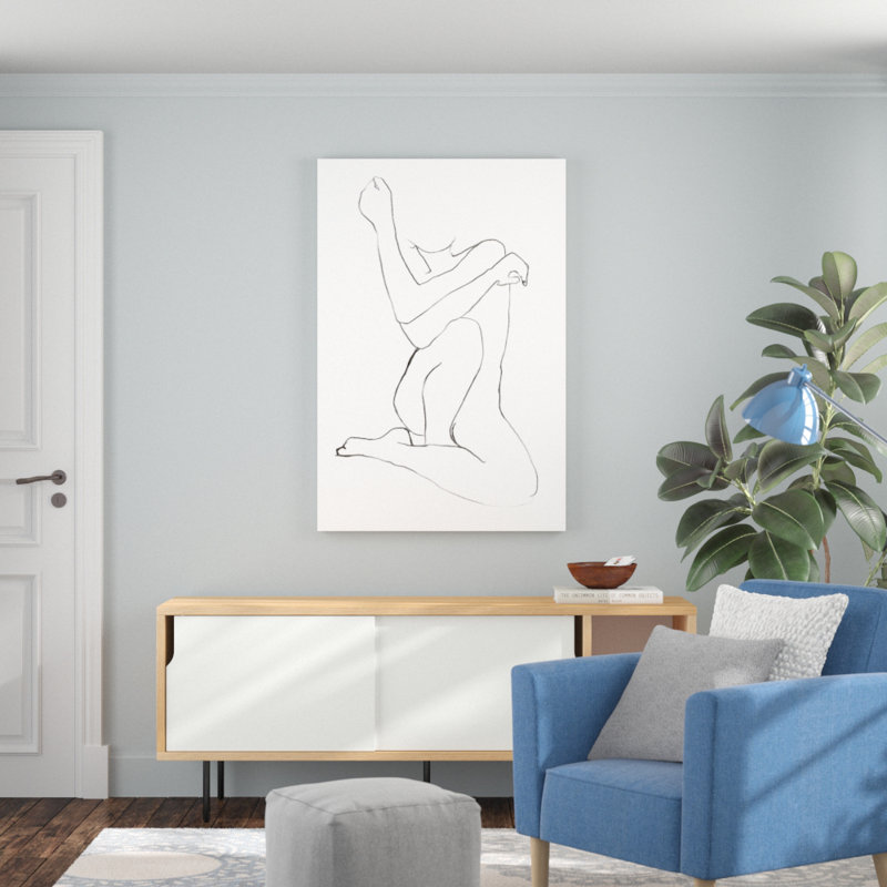 Criss Cross I by Jennifer Paxton Parker - Drawing Print, 122cm H x 81cm W, Black Floater Frame