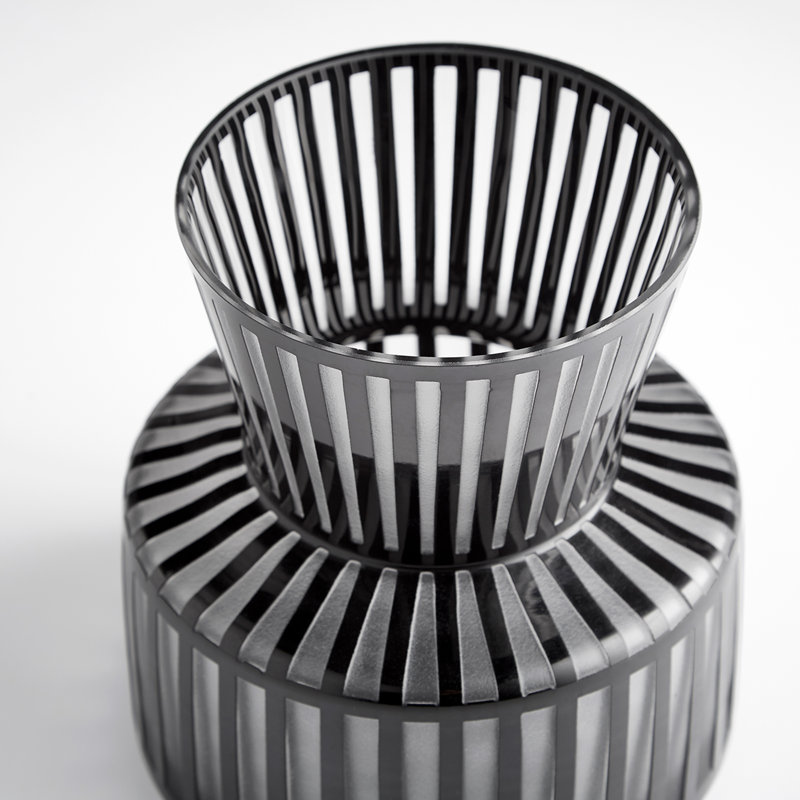 Lined Up Glass Table Vase, 11.75" H x 9.5" W x 9.5" D