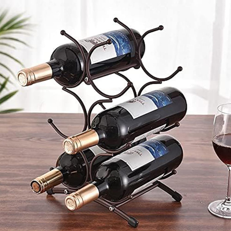 Elyes Tabletop Wine Bottle Rack Black