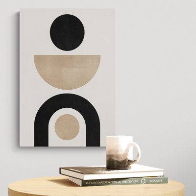 Abstract Geometric Pastel Wall Art - Canvas Framed Print