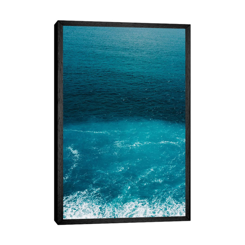 Amalfi Coast Water by Bethany Young - Print on Canvas, Black Framed, 101.6cm H x 66.04cm W x 3.81cm D