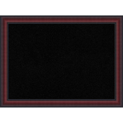 Dalat Cherry Framed Corkboard, Black Cork Bulletin Board, Organization Board, Pin Board