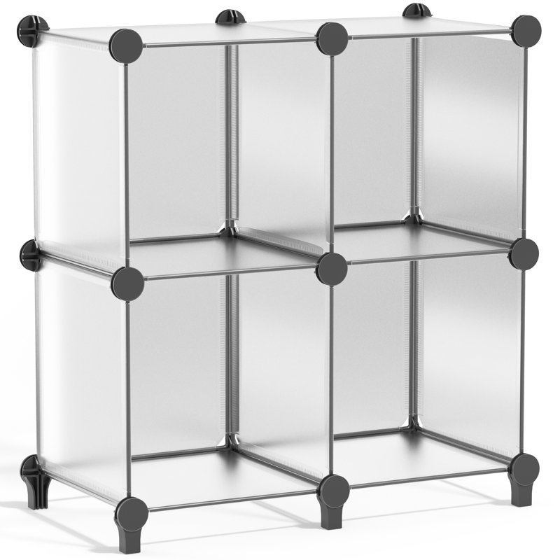 Organisateur de rangement cubique Sorbus, Clear, Ensemble de 4