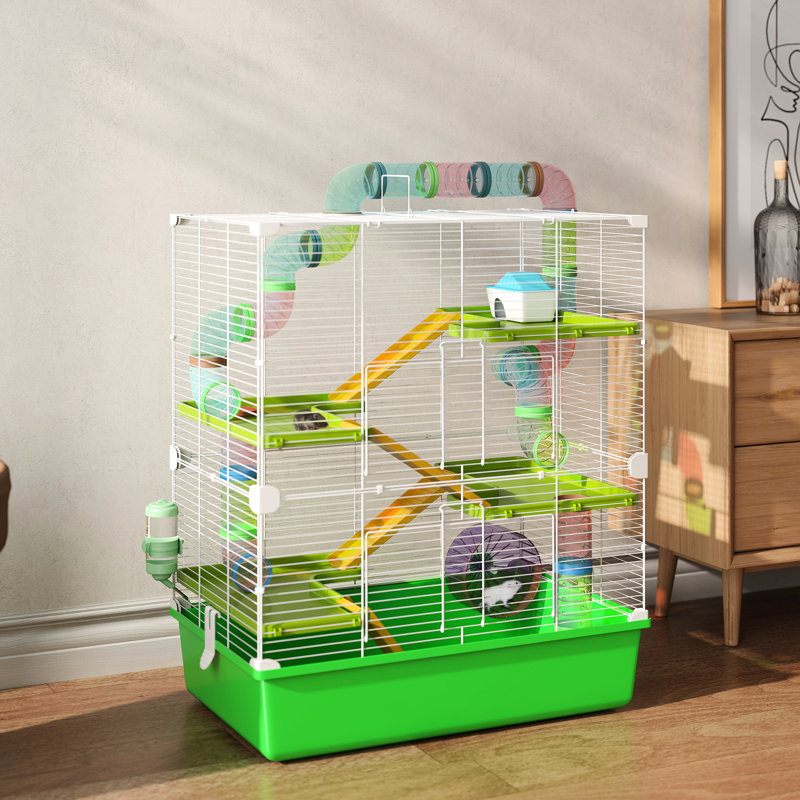 Très grand hamster de 23 po - 5 niveaux, tubes, tunnels, habitat ventilé avec coffre-fort