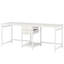 Bureau d'ordinateur 79 pouces pour deux personnes avec tiroirs et tablettes de rangement (sans la chaise)-1860904636