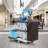 2-Tier Commercial Janitorial Cleaning Cart, 110 Lbs Load Capacity Housekeeping Cart with Wheels & 16 Gallon Hanging Bags, Multifunctional Service Cart for Hotel, School & Commercial Use