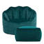 icon Sirena Scallop Chair Bean Bag and Footstool Ochre Yellow Velvet Bean Bags-63656901