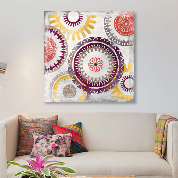« orange persimmon ii », impression sur toile, H 26 po x l 26 po x P 1,5 po, Pas de tapis, Toile tendue