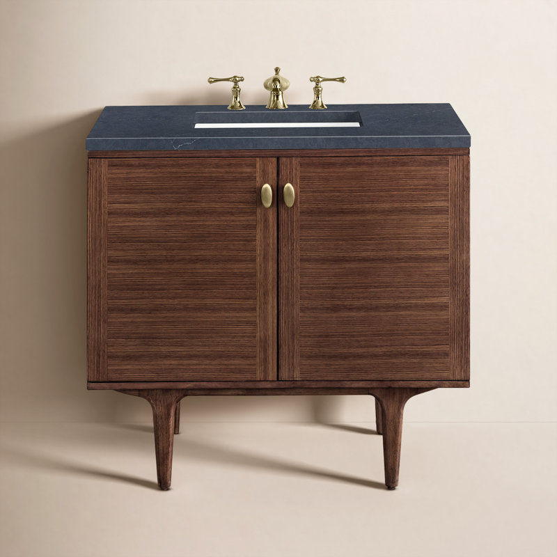 Amberly 36'' W Single Vanity, Charcoal Soapstone, 8" Widespread