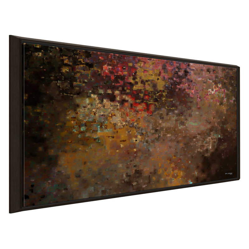 " Elemental " by Mark Lawrence, 51.5" H x 31.5" W x 2" D, Espresso Floater Frame
