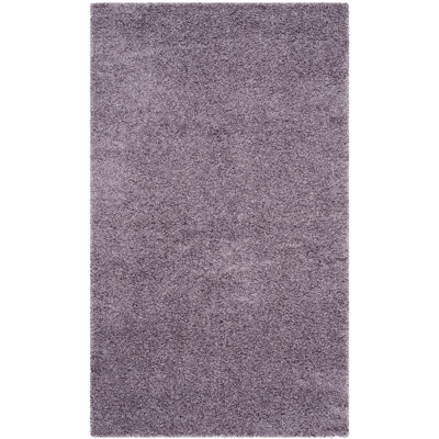 Tapis mauve à poils longs Rizco