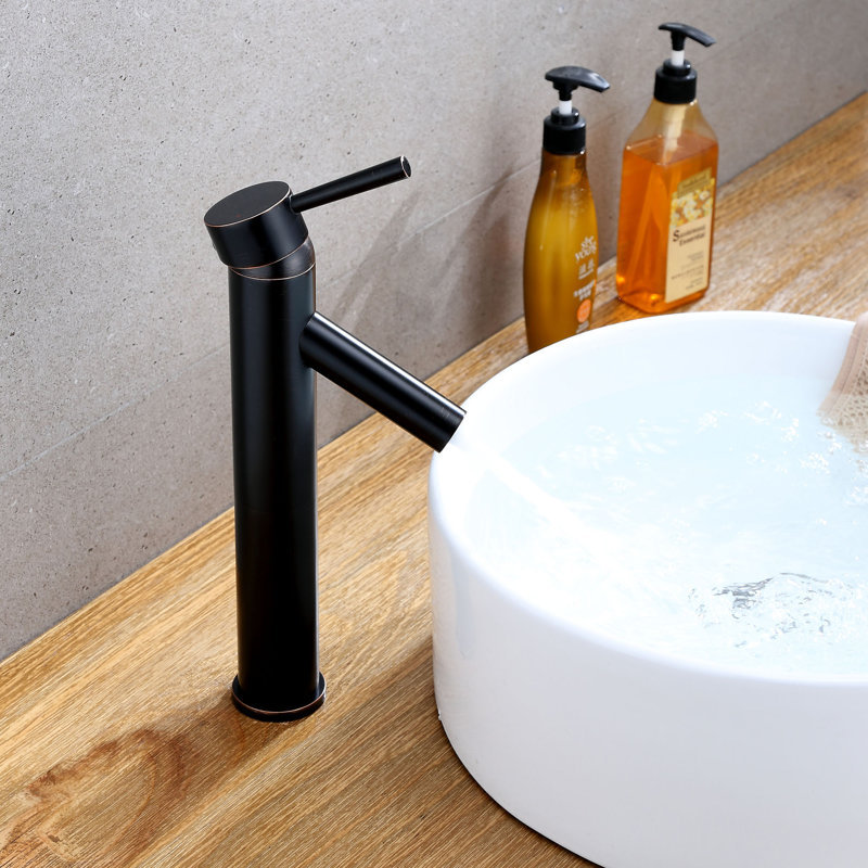 Euro Collection Single-Handle Deck-Mount Tall Vessel Lavatory Bathroom Sink Faucet - Oil Rubbed Bronze, Oil Rubbed Bronze