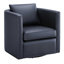 Fauteuil demi-tonneau pivotant en similicuir-1263490517