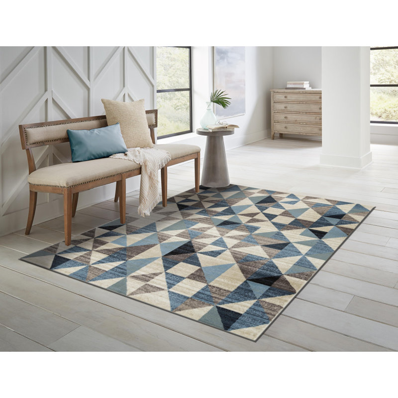 Jadarrius Performance Geometric Indoor Rug, Rectangle 3' x 5'