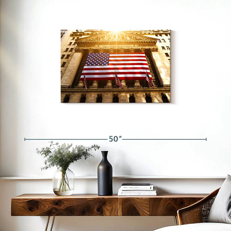 Borges Wall Street US Flag, 20" H x 30" W