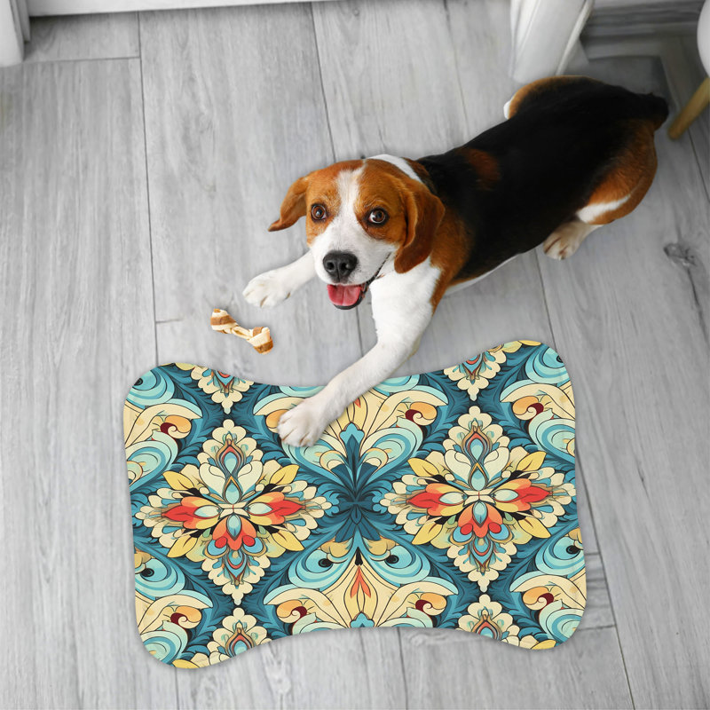Ikat Threads - 1 Piece Bone Shape Feeding Mat