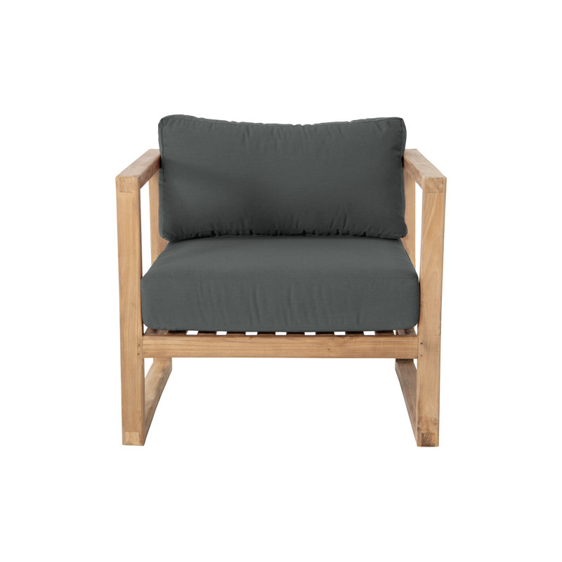 Outdoor 8 - Piece Teak Conversation Set, Coal