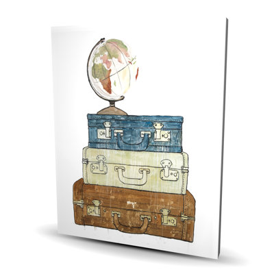 Go around the world - Illustrative Travel Maps Canvas Art