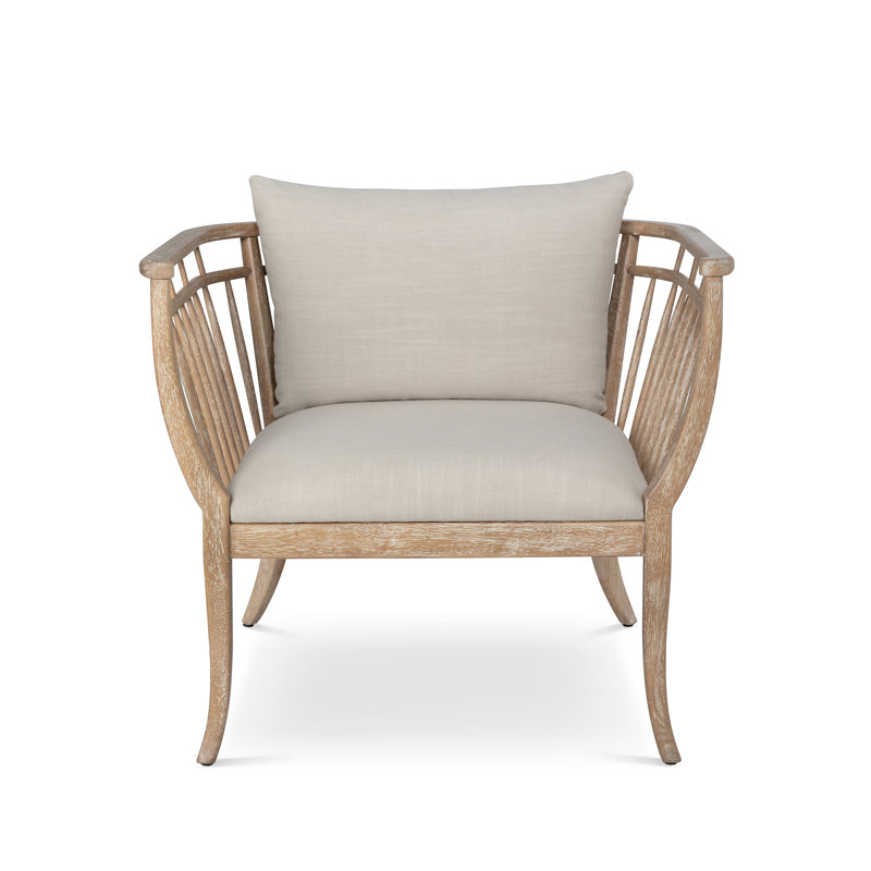 Hyannis Port Occasional Chair, Whitewash, Beige Polyester Blend