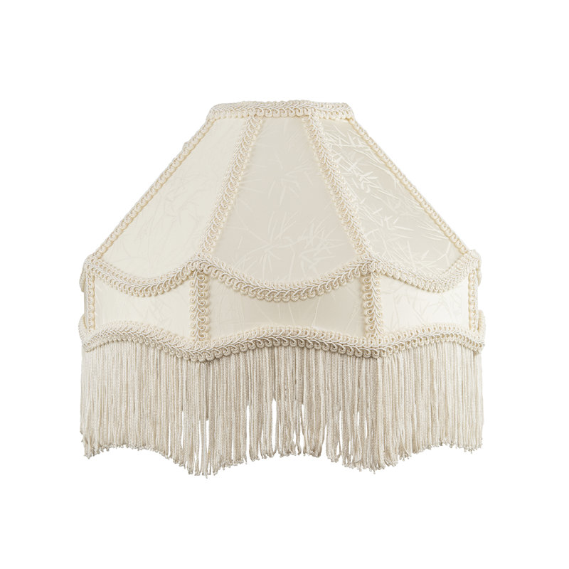 19 cm H Empire Velvet Lamp Shade ( No Direct Attachment Method ) in White