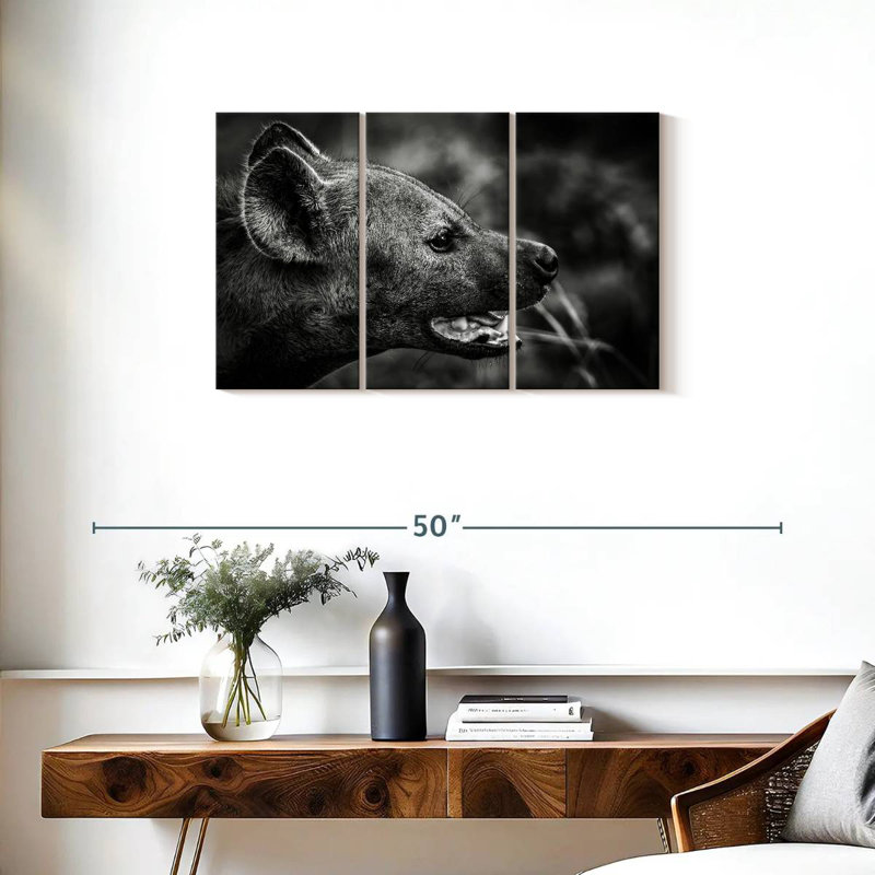 Hyena In Monochrome, 20" H x 33" W