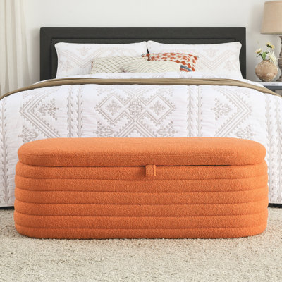 Banc de rangement avec repose-pieds 45,5 pouces