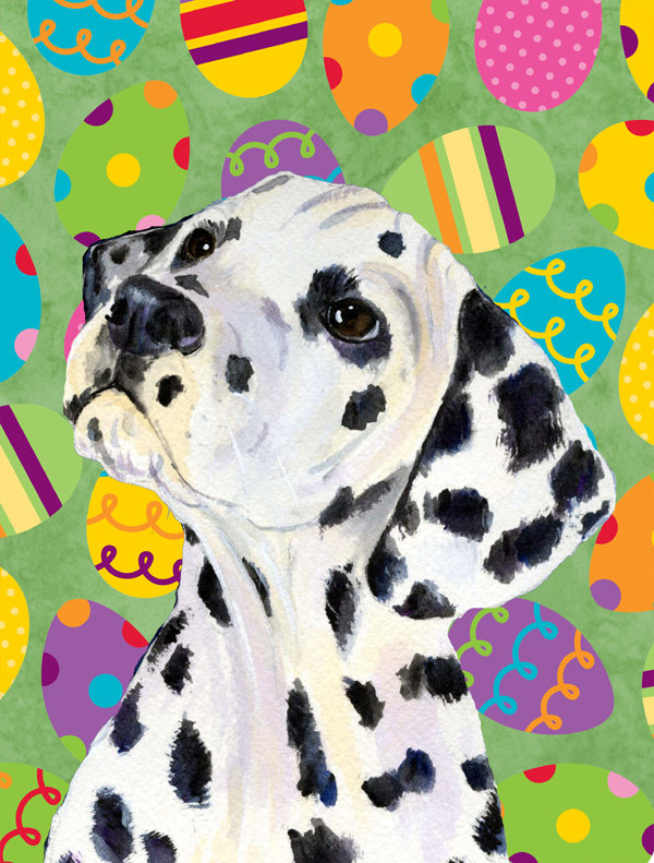 Drapeau de jardin Atara, Dalmatien (noir et blanc)